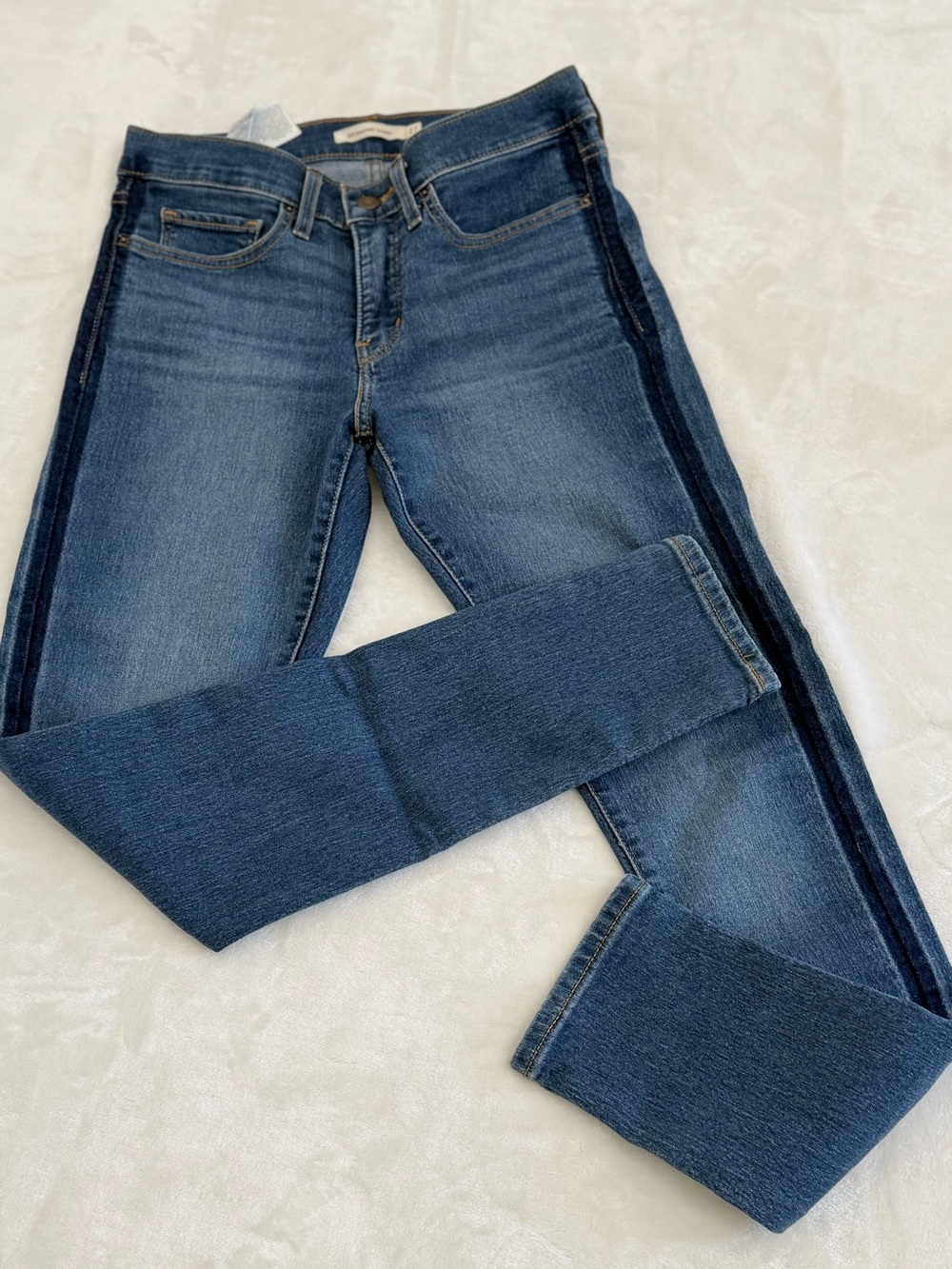 Levi's 311 Skinny Jeans Dark Denim Side Stripe W27 L30